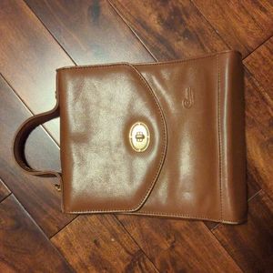Vintage brown top handle purse